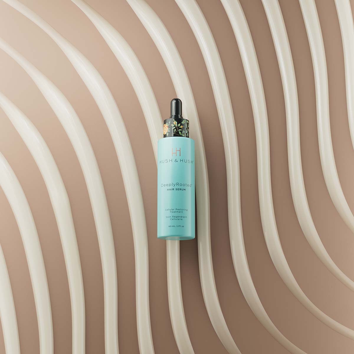 HUSH & HUSH DeeplyRooted Hair Serum – Leave-in-Haarserum, 60ml, Pipettenflasche und Serumtextur