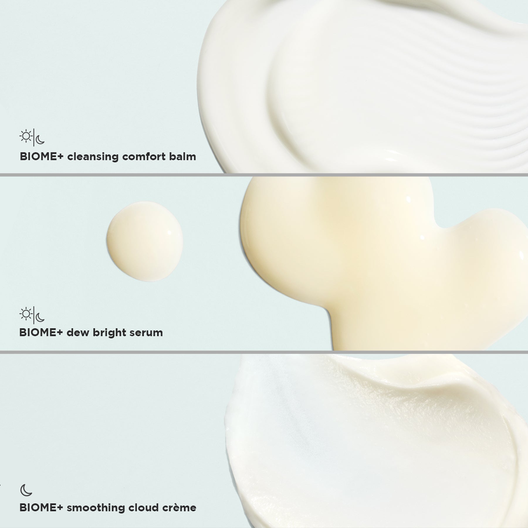 IMAGE SKINCARE BIOME+ Microbiome Essentials travel set – 1stk, Produkttexturen