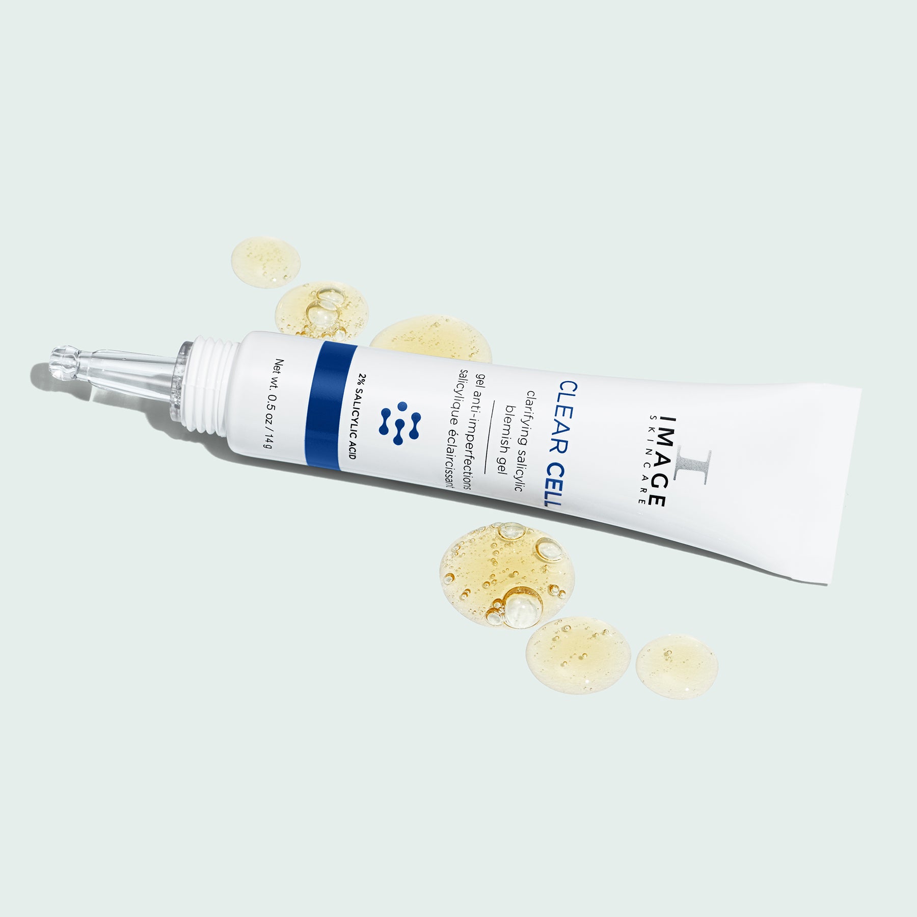 IMAGE SKINCARE CLEAR CELL clarifying salicylic blemish gel – Spot-Treatment, 14g, Tube und Geltextur