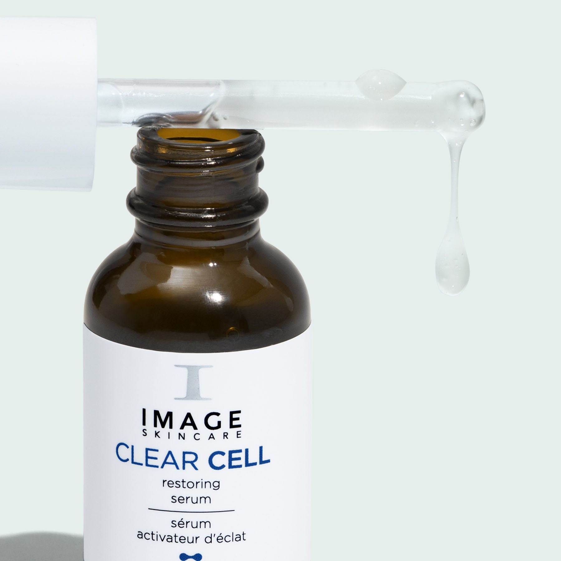 IMAGE SKINCARE CLEAR CELL Restoring Serum – Klärendes Serum bei unreiner Haut, 28g, Serum offen mit Pipette