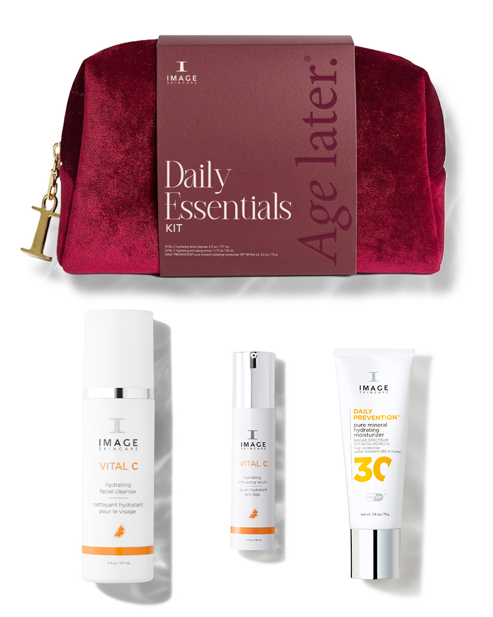 IMAGE SKINCARE the DAILY ESSENTIALS kit – Holiday Set 2026, -, Umkarton und Einzelprodukte