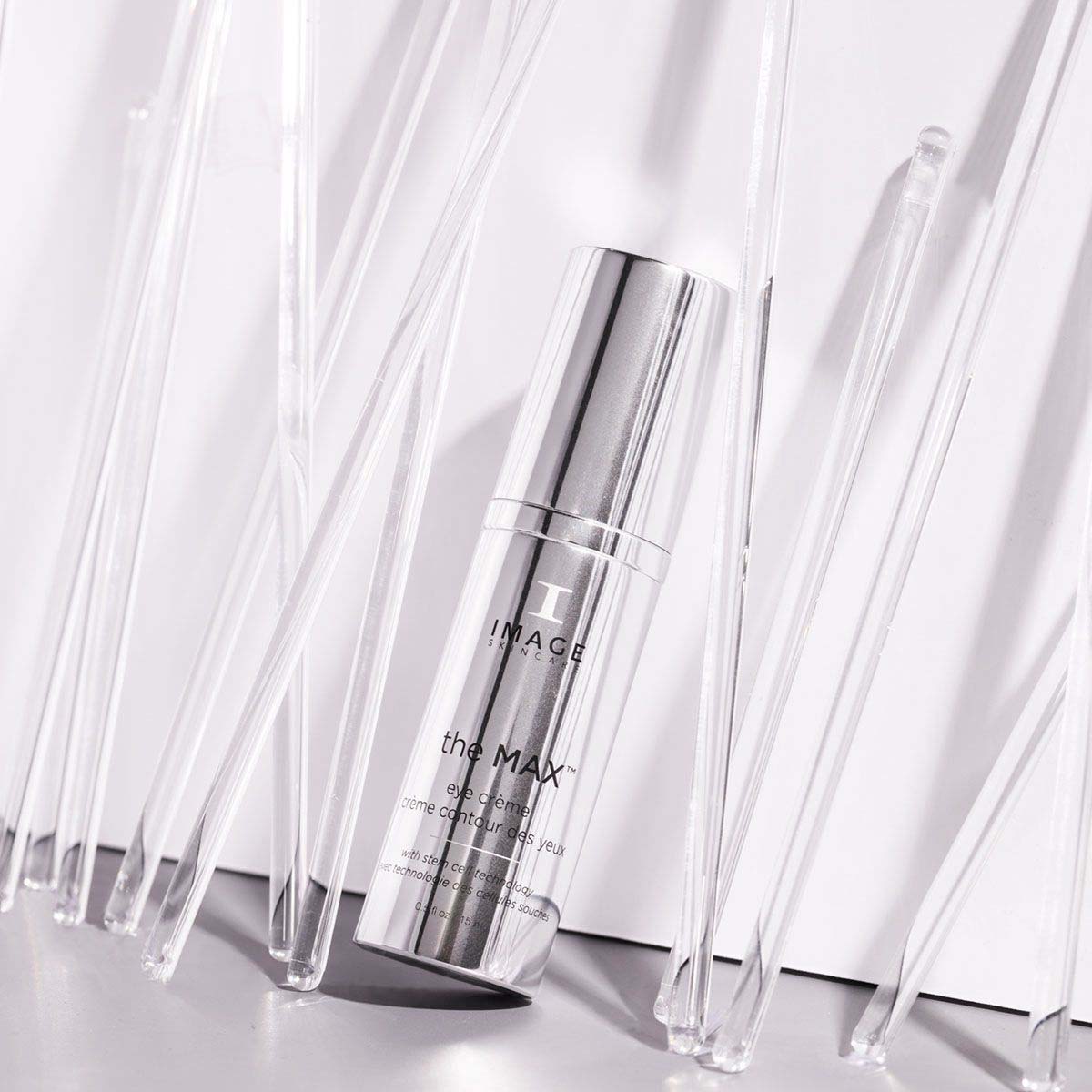 IMAGE SKINCARE the MAX Eye Crème – Anti-Aging Augenpflege, 15ml, Pumpspender und Glasstäbe
