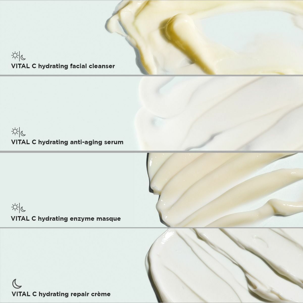 IMAGE SKINCARE Vital C Travel/Trial Kit – Vital C Pflegeroutine, 4x7g, Produkttexturen