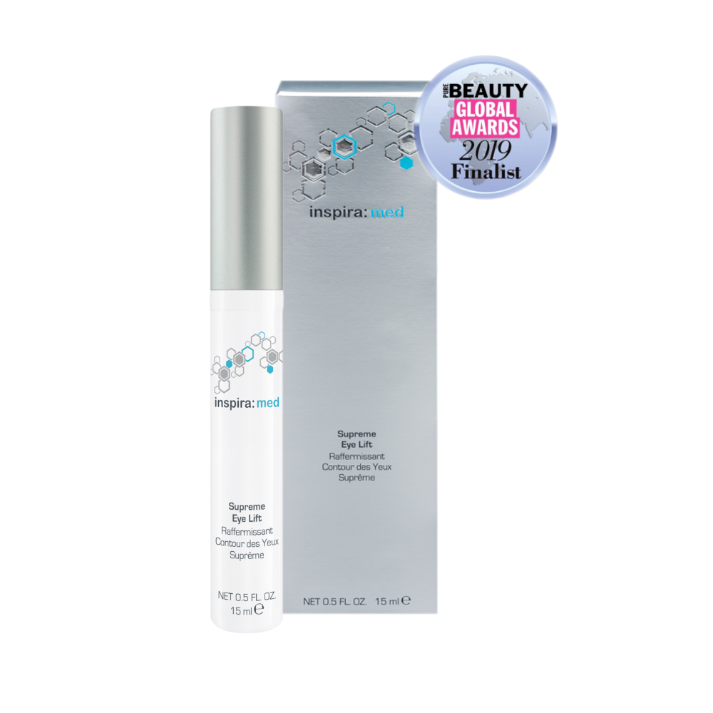 inspira: cosmetics - inspira: med Supreme Eye Lift  – glättendes Lifting-Gel für Augen, 15ml, beauty global award