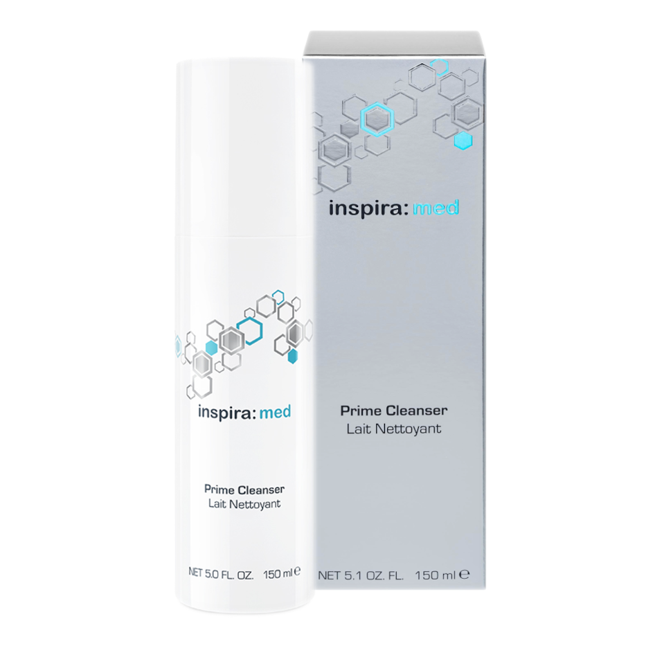 INSPIRA:COSMETICS inspira: med Prime Cleanser – Reinigungsmilch mit Fruchtsäuren & BHA, 150ml, Pumpspender und Umkarton