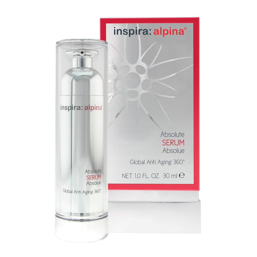 INSPIRA:COSMETICS inspira:alpina Absolute Serum – Anti-Aging-Serum, 30ml, Pumpspender und Umkarton