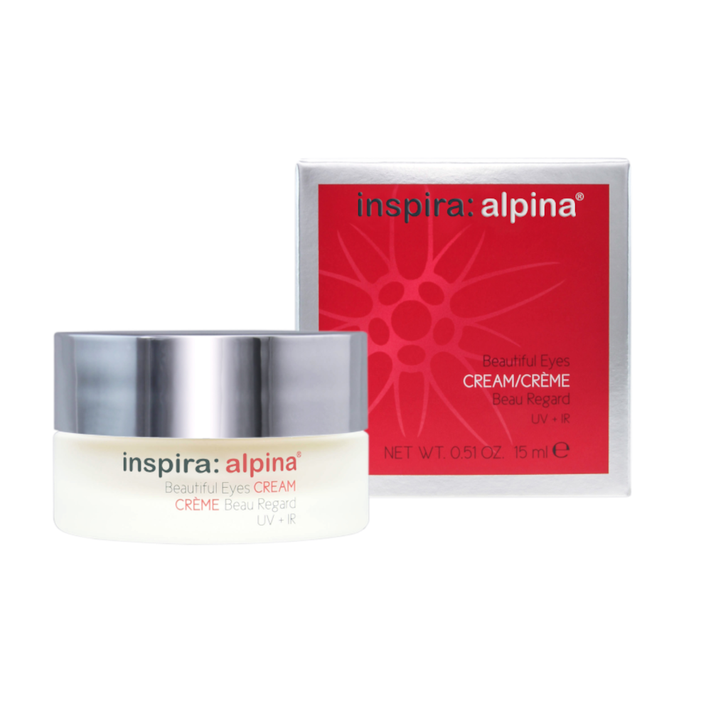 INSPIRA:COSMETICS inspira:alpina Beautifyl Eyes Cream – Pflege & Aufhellung für die Augen, 15ml, Tiegel und Umkarton