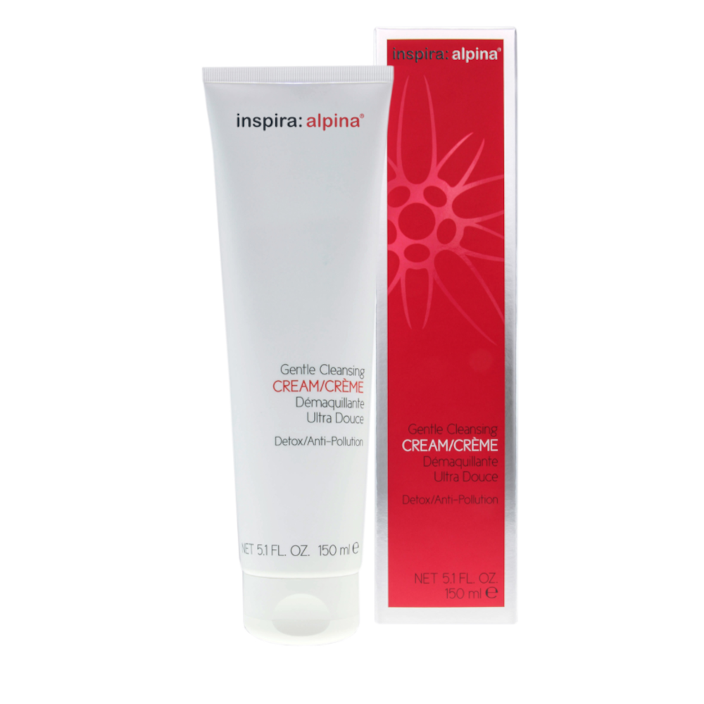 INSPIRA:COSMETICS inspira:alpina Gentle Cleansing Cream  – Sanfte Creme-Reinigung für jeden Hauttyp, 150ml, Tube und Umkarton