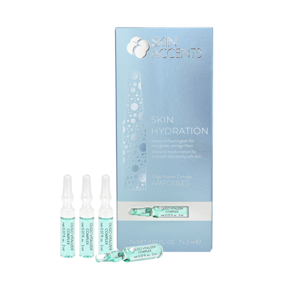 INSPIRA:COSMETICS Oligo Vitalizer Complex – Intensiver Feuchtigkeits-Boos, 7x2ml, Ampullen und Umkarton