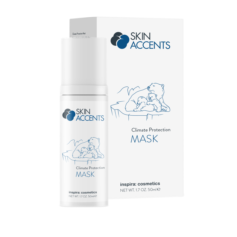 INSPIRA:COSMETICS Skin Accents Climate Protection Mask  – Schützende Intensivpflege mit Lifting-Effekt, 50ml, Pumpspender und Umkarton