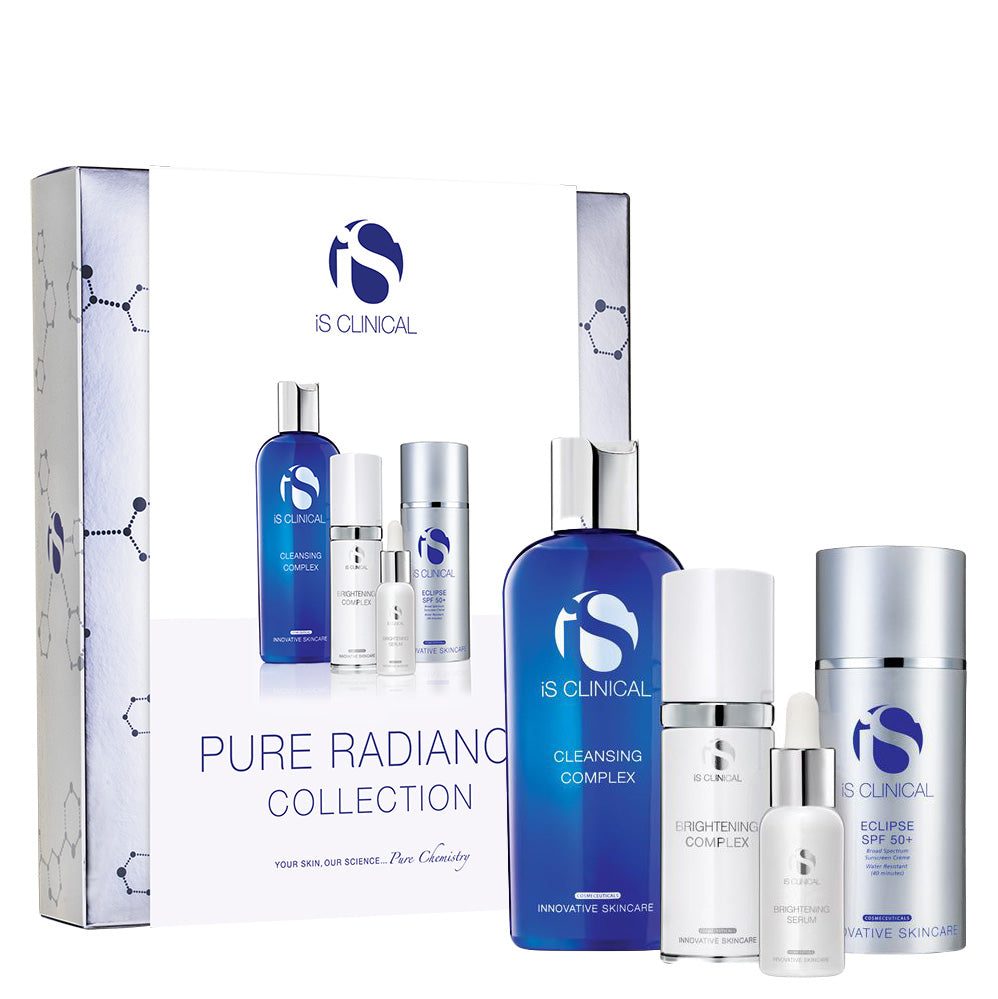 IS CLINICAL Pure Radiance Collection – Pflegeset zur Reduzierung von Pigmentflecken, 1stk, Umkarton und Einzelprodukte