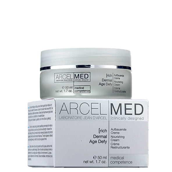 JEAN D'ARCEL ARCELMED Dermal Age Defy [rich  – Aufbaucreme für trockene und sehr trockene Haut, 50ml, Tiegel und Umkarton