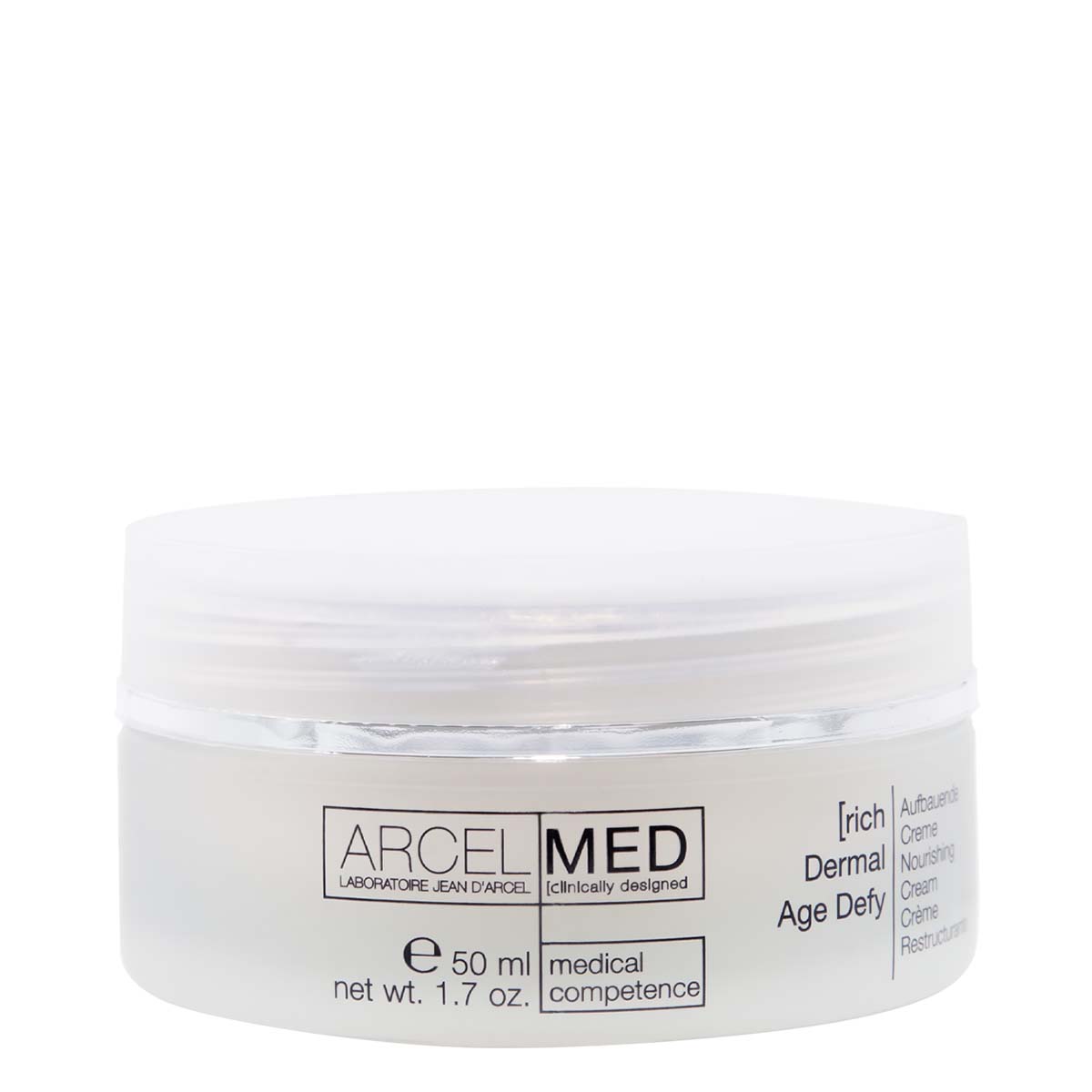 JEAN D'ARCEL ARCELMED Dermal Age Defy [rich  – Aufbaucreme für trockene und sehr trockene Haut, 50ml, Tiegel
