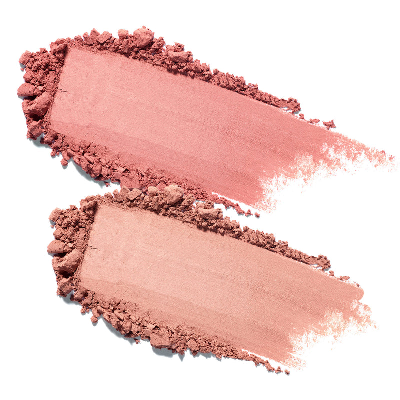 JEAN D'ARCEL blusher powder – no. 02 warm rose, 12,5g, Farbmuster und Textur
