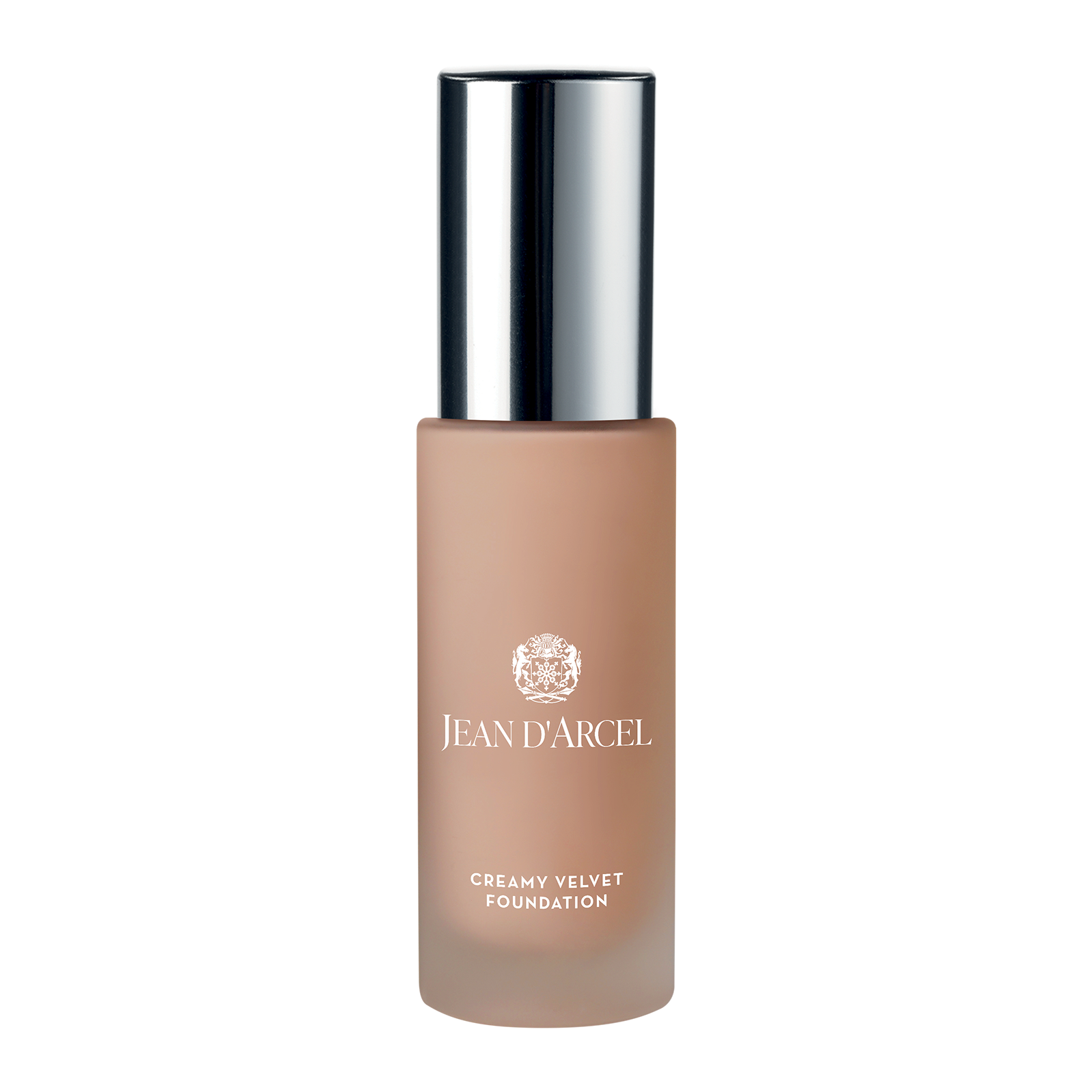 JEAN D'ARCEL Creamy Velvet Foundation – warm beige, 30ml, Pumpspender offen