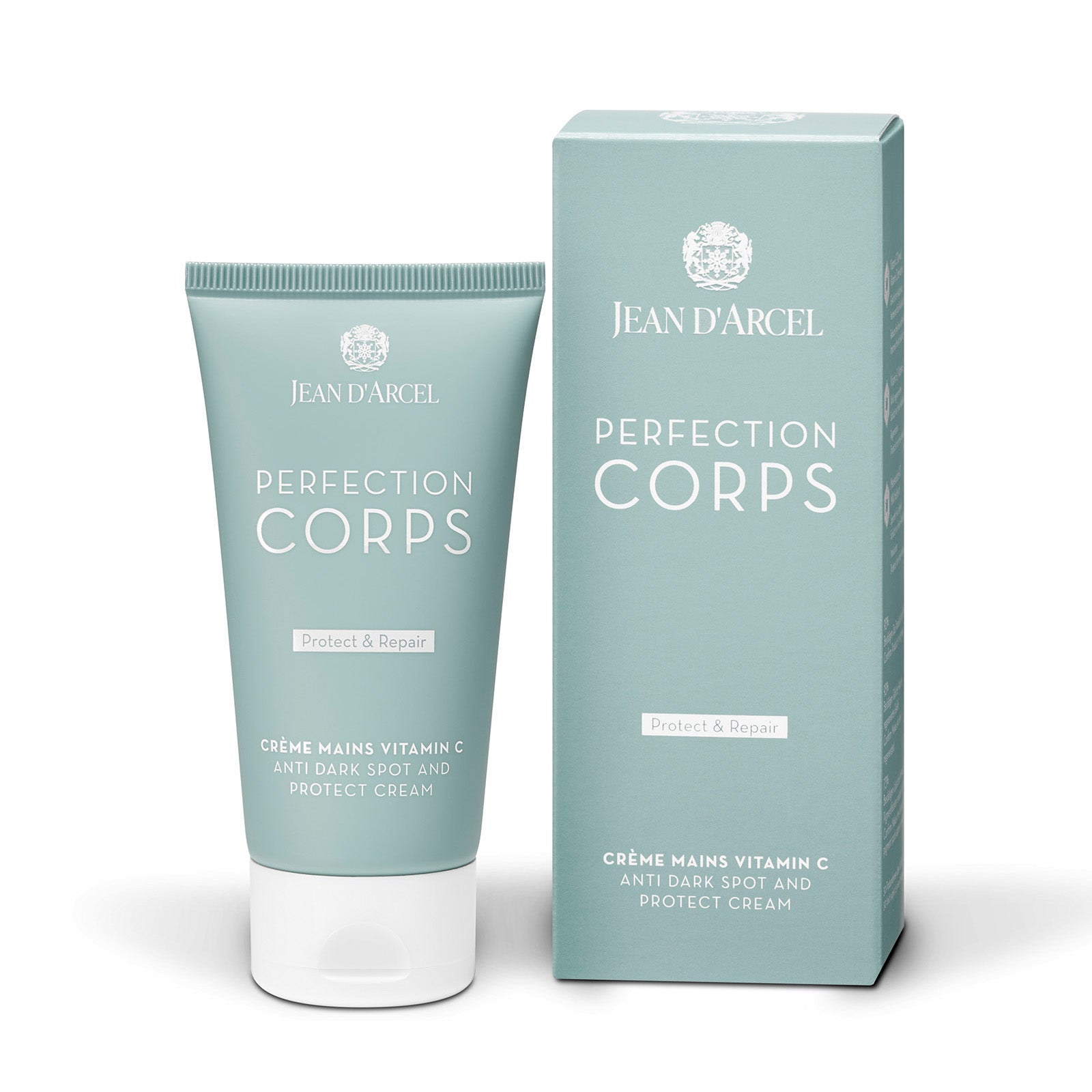 JEAN D'ARCEL PERFECTION CORPS Crème mains Vitamin C – Strahlende & gepflegte Hände, 50ml, Tube und Umkarton