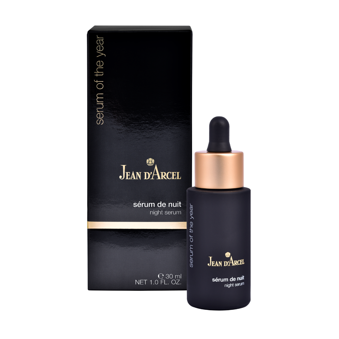 JEAN D'ARCEL sérum de nuit  – Regenerierendes Nachtserum, 30ml, Umkarton und Pipettenflasche