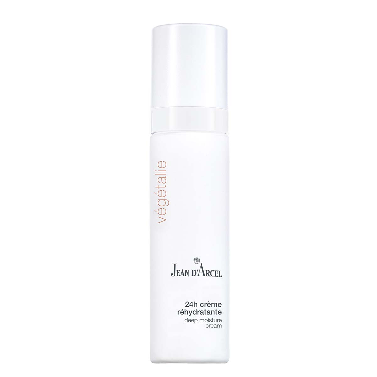 JEAN D'ARCEL VÉGÉTALIE 24h crème réhydratante - deep moisture cream – Vegane 24h-Pflege für trockene Haut, 50ml, Pumpspender