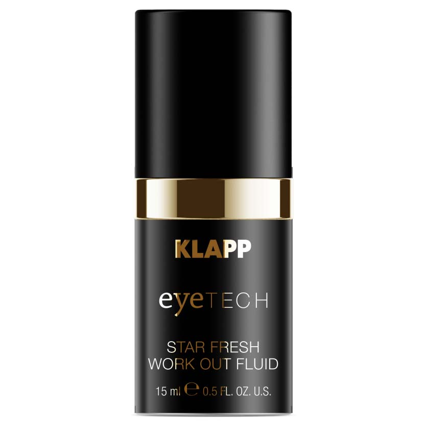 KLAPP eyeTECH Star Fresh Work Out Fluid  – Belebende Augenpflege, 15ml, Pumpspender
