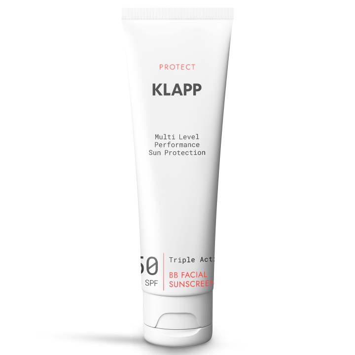 KLAPP Facial Sunscreen BB 50 SPF – Getönter Sonnenschutz, 50ml, Tube