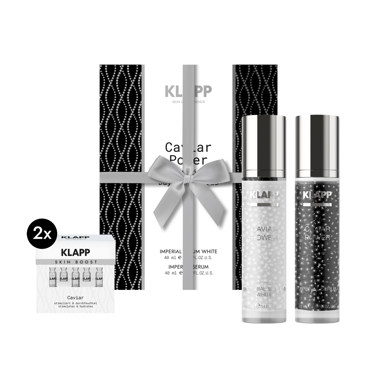 KLAPP Limited XMAS Collection Caviar Power Imperial Day & Night Duo – inkl. Skin Boost Caviar, -, Geschenkbox und Einzelprodukte