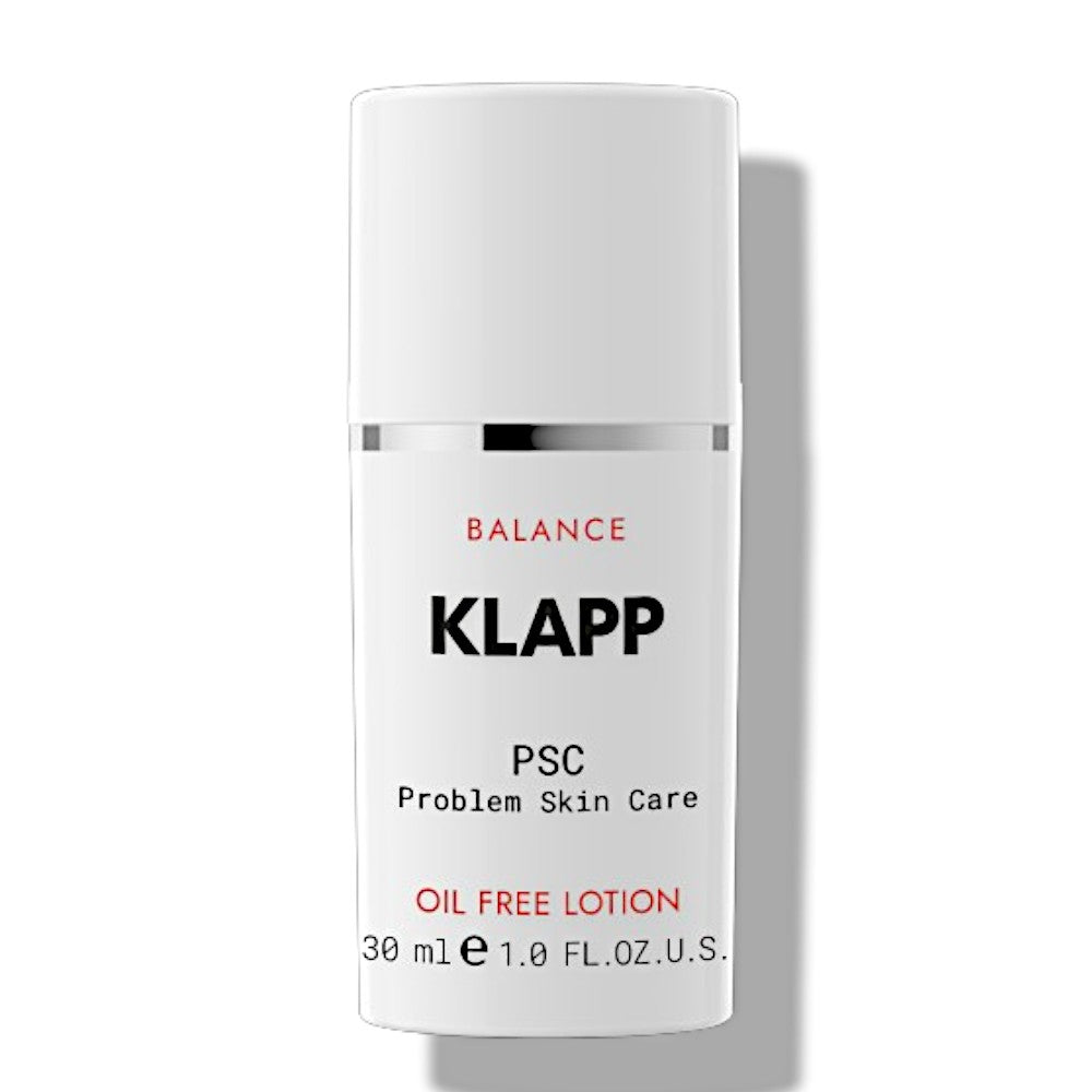 KLAPP Problem Skin Care Oil Free Lotion  – Mattierende Pflege bei unreiner Haut, 30ml, Pumpspender