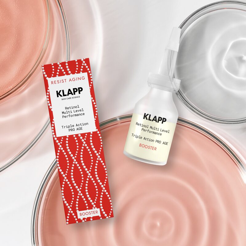 KLAPP RESIST AGING Retinol Triple Action PRO AGE Booster – Anti-Aging-Booster für die Nacht, 15ml, Spender und Umkarton