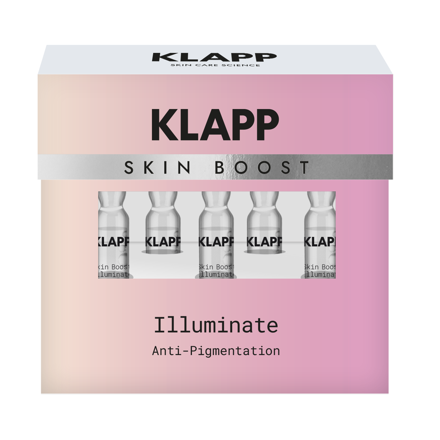 KLAPP Skin Boost Illuminate Anti-Pigmentation Ampoules – gegen Pigmentflecken, 5x2ml, Umkarton