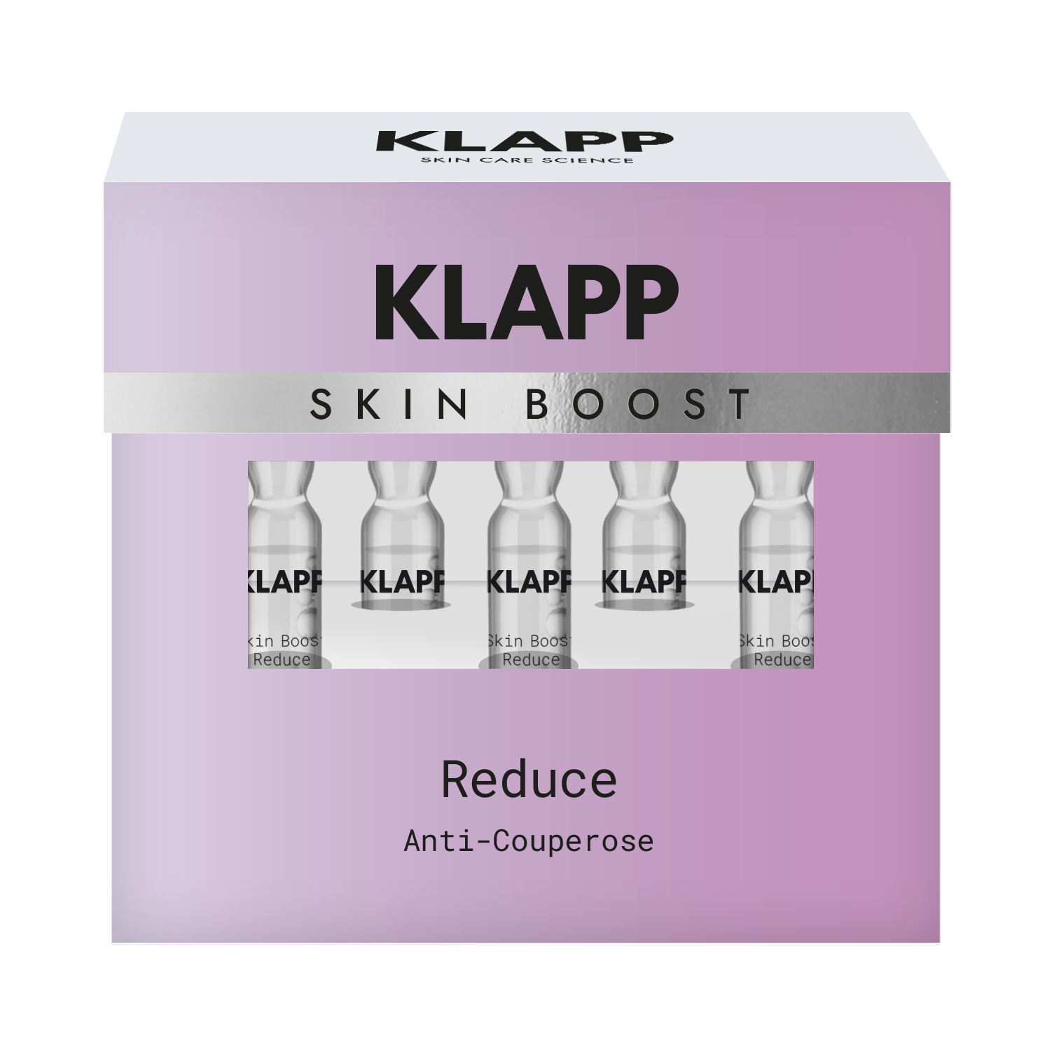 KLAPP Skin Boost Reduce Anti-Couperose Ampoules  – gegen Hautrötungen , 5x2ml, Umkarton