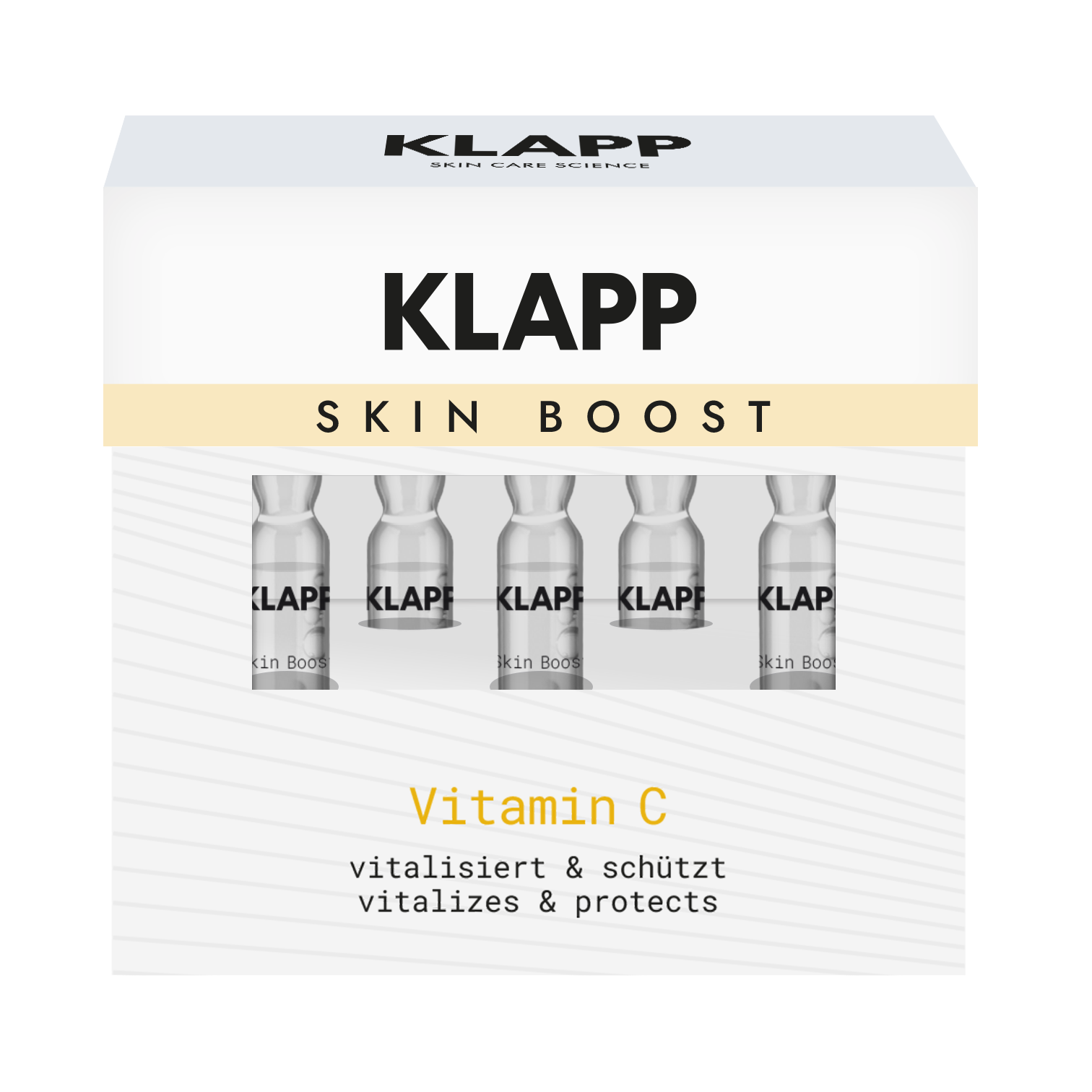 KLAPP Skin Boost Vitamin C Ampoules  – für einen strahlenden Teint, 5x2ml, Umkarton