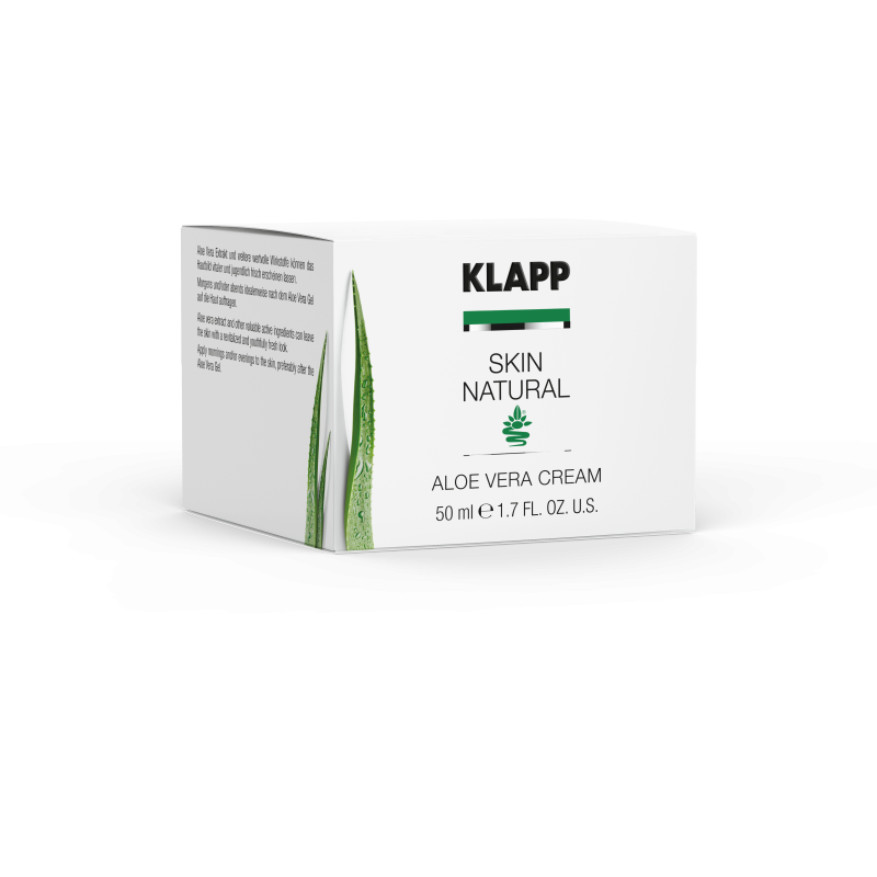 KLAPP Skin Natural Aloe Vera Cream  – Beruhigende Feuchtigkeitspflege, 50ml, Umkarton