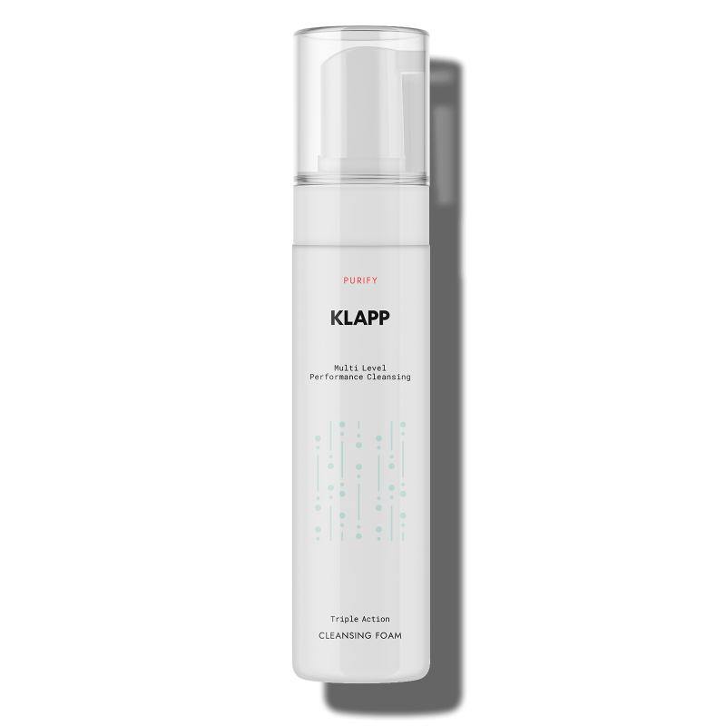 KLAPP Triple Action Cleansing Foam  – Reinigungsschaum mit Anti-Pollution-Effekt, 200ml, Pumpspender