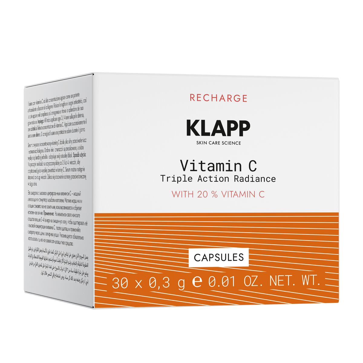 KLAPP Vitamin C Triple Action Radiance 20% Capsules , 30Kapseln, Verpackung