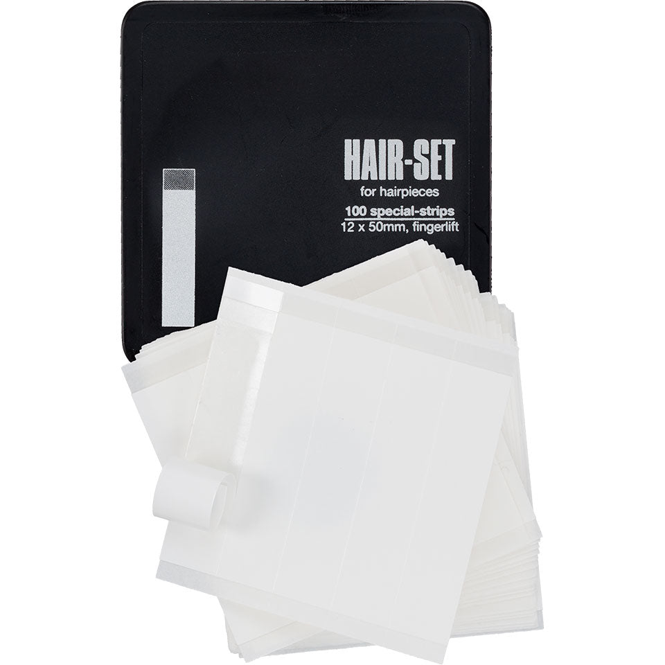 KRYOLAN 3M Toupet Strips, 100 Strips à 12 mm × 50 mm, Umkarton und Einzelstrips