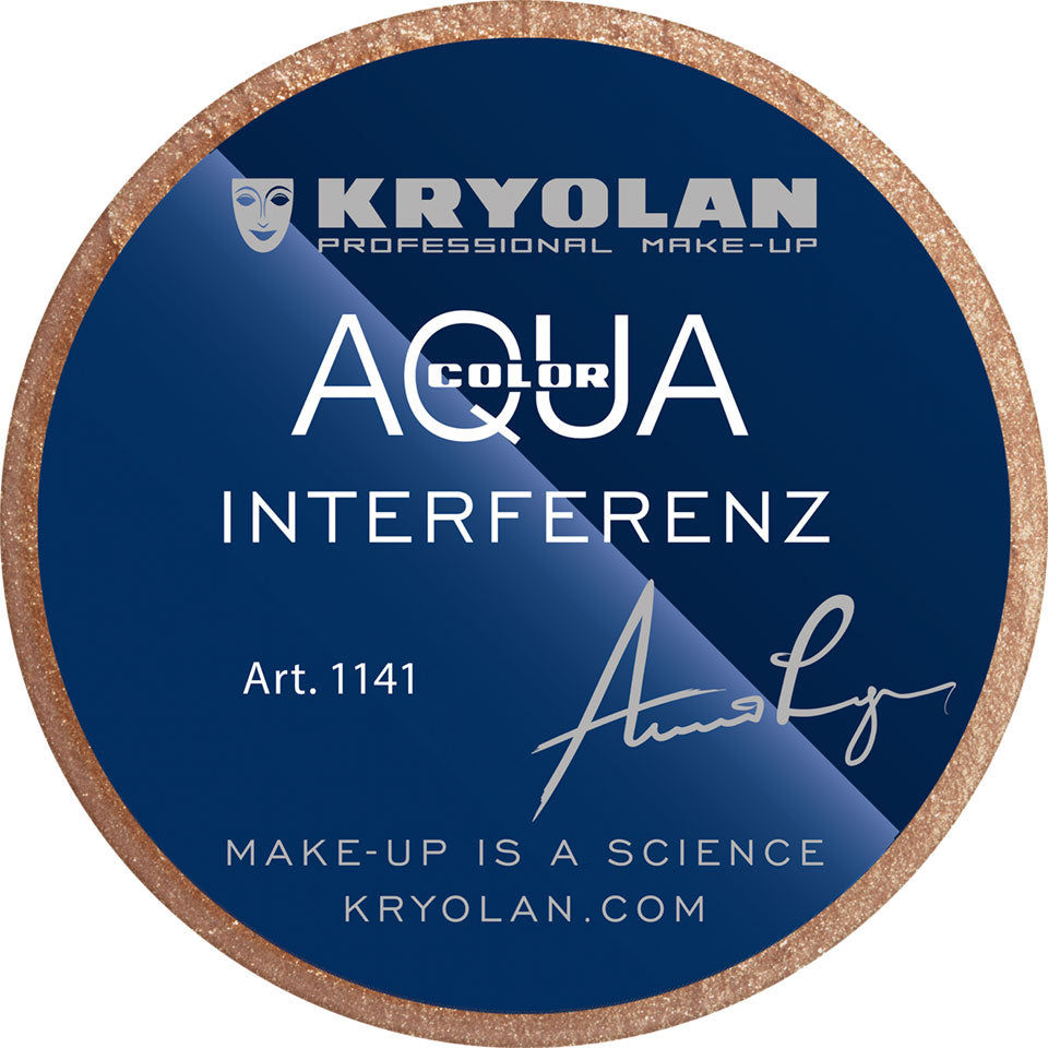 KRYOLAN Aquacolor Interferenz bronze G – Perlglanz Schminkfarbe, 8ml