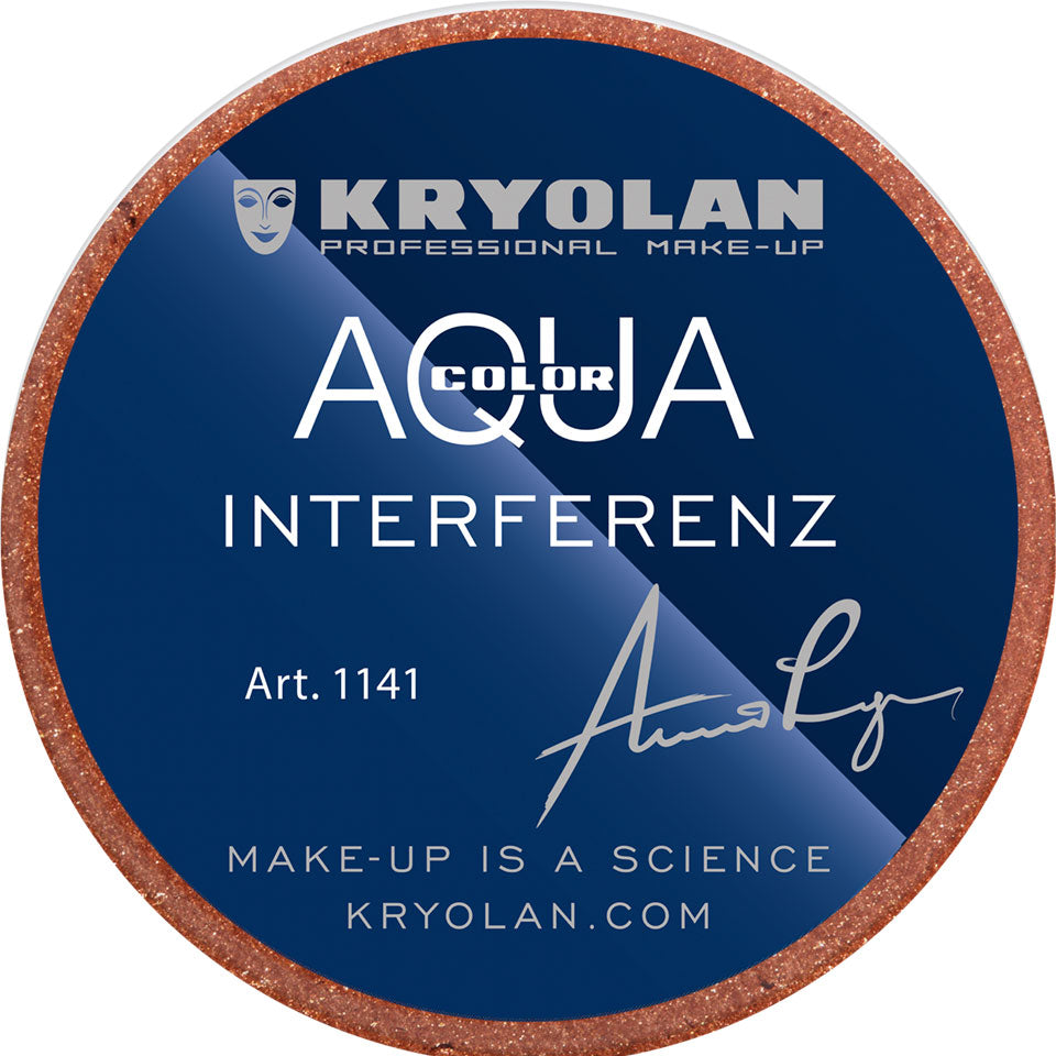 KRYOLAN Aquacolor Interferenz copper G – Perlglanz Schminkfarbe, 8ml