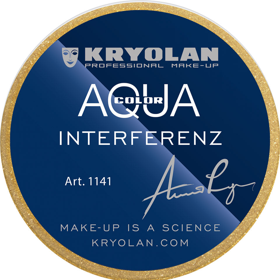 KRYOLAN Aquacolor Interferenz gold G – Perlglanz Schminkfarbe, 8ml