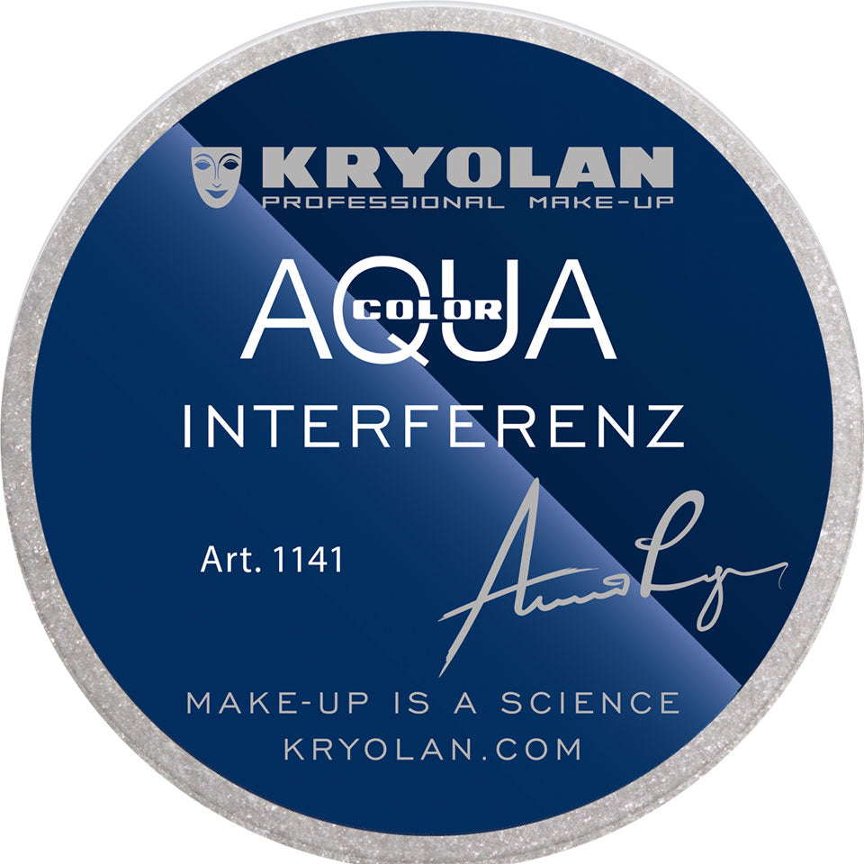 KRYOLAN Aquacolor Interferenz silver G – Perlglanz Schminkfarbe, 8ml