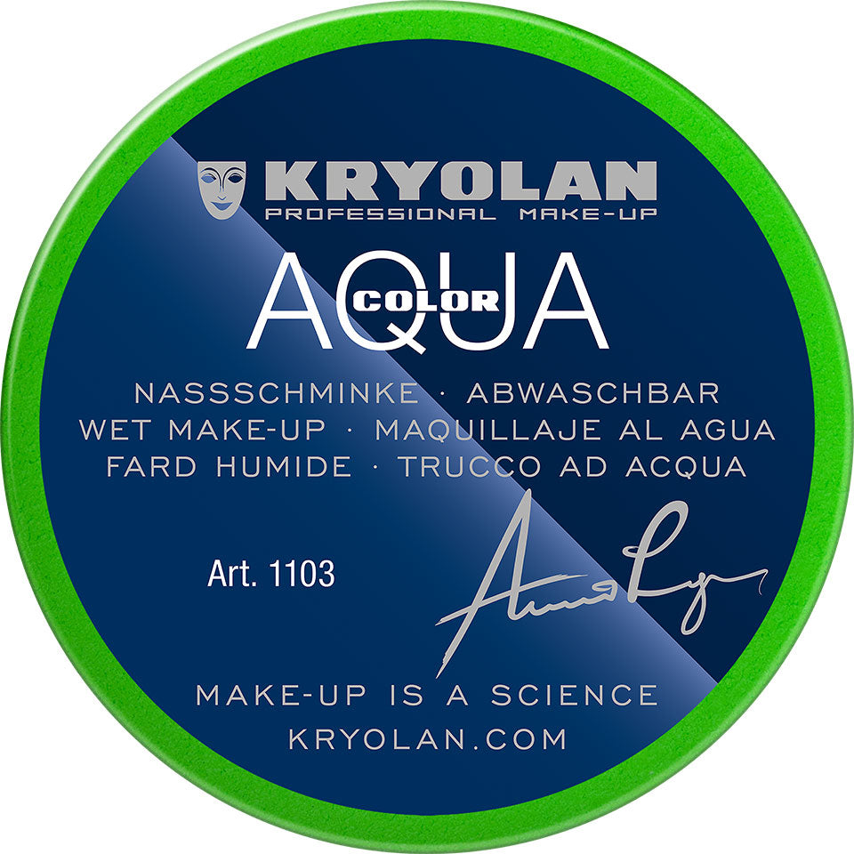 KRYOLAN Aquacolor lime green – Kompaktschminke für Gesicht und Körpe, 55ml