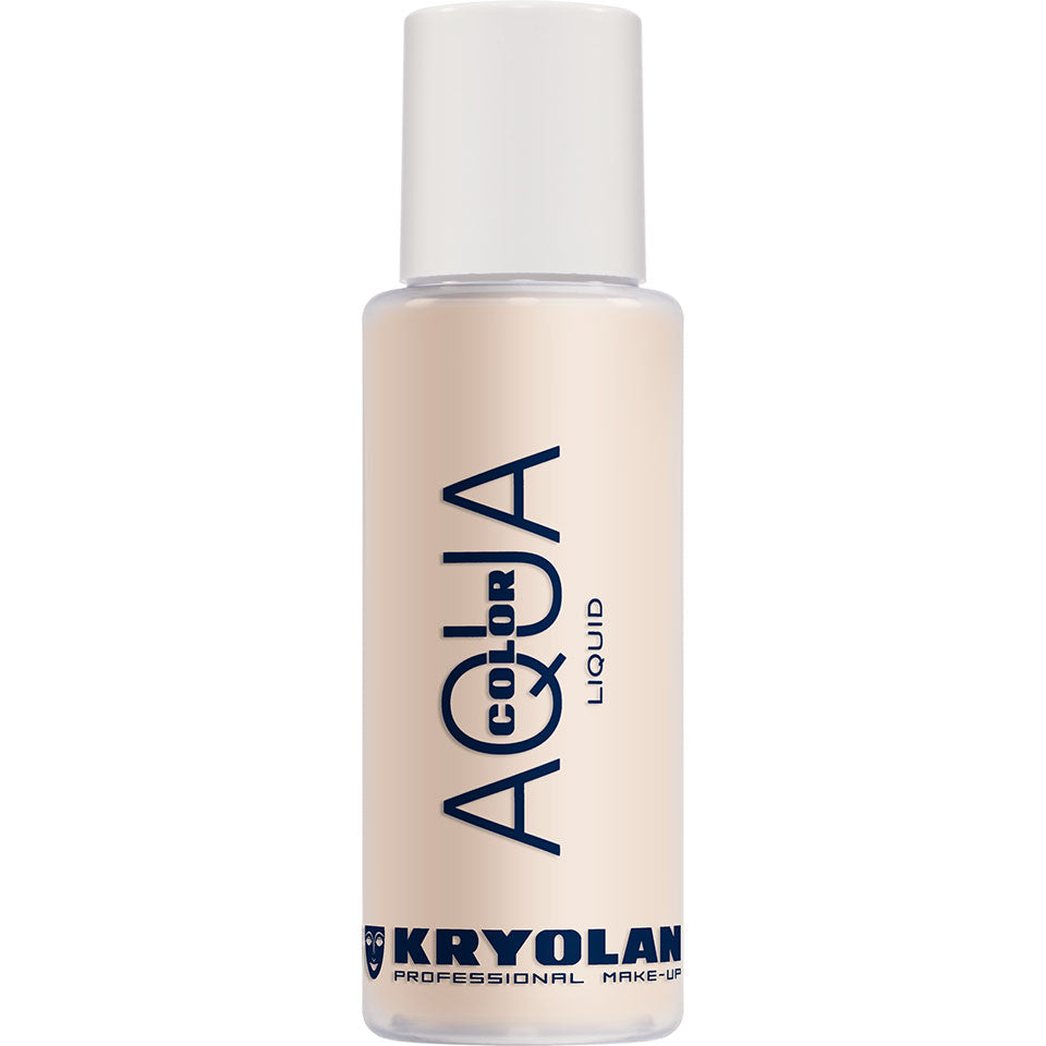 KRYOLAN Aquacolor Liquid 1 W – Flüssige Face- & Bodyfarbe, 150ml, Flasche
