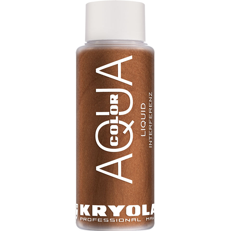 KRYOLAN Aquacolor Liquid Interferenz bronze G – flüssiges Perlglanz-Make-up, 30ml, Flasche