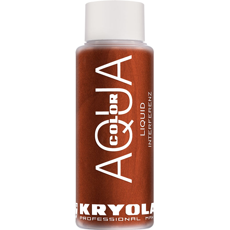 KRYOLAN Aquacolor Liquid Interferenz copper G – flüssiges Perlglanz-Make-up, 30ml, Flasche
