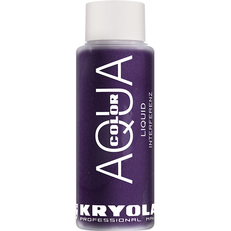 KRYOLAN Aquacolor Liquid Interferenz deep lilac G – flüssiges Perlglanz-Make-up, 30ml, Flasche