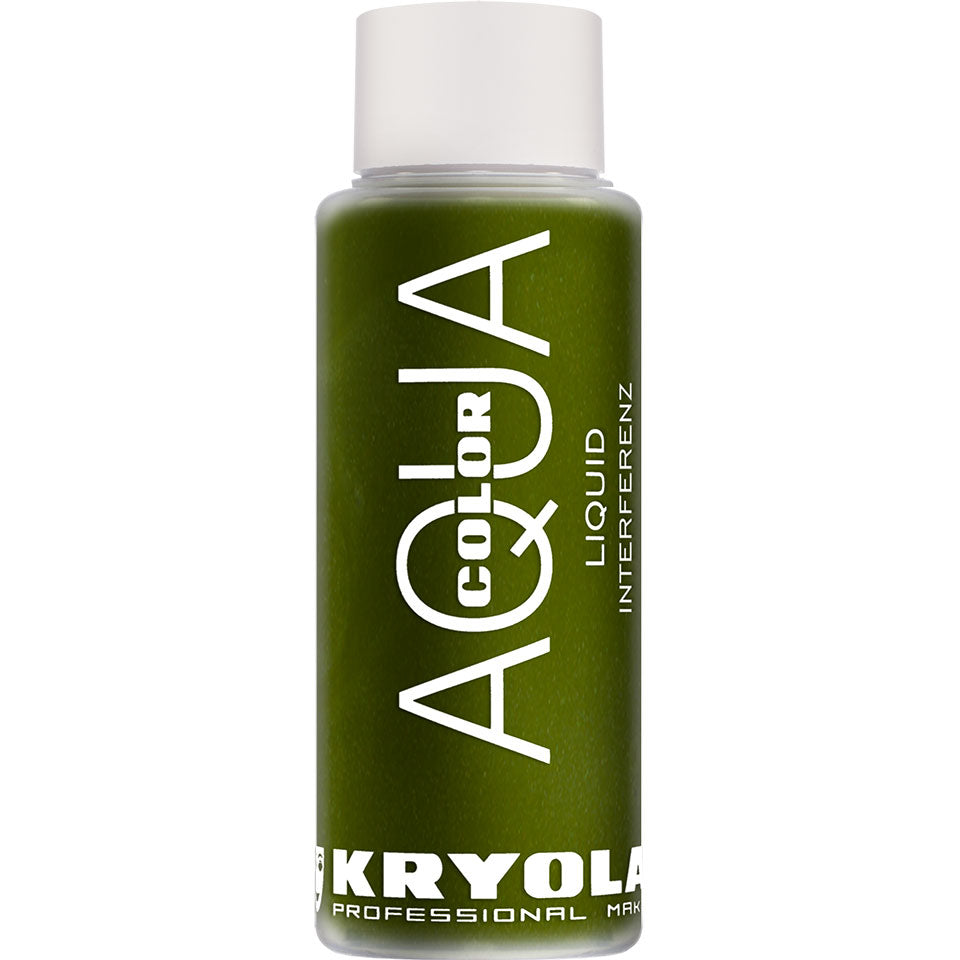 KRYOLAN Aquacolor Liquid Interferenz green G – flüssiges Perlglanz-Make-up, 30ml, Flasche