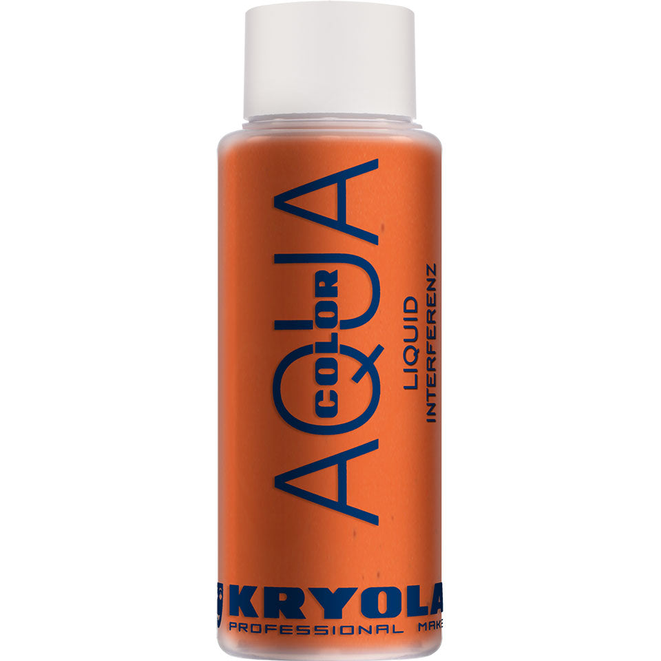KRYOLAN Aquacolor Liquid Interferenz mandarin G – flüssiges Perlglanz-Make-up, 30ml, Flasche