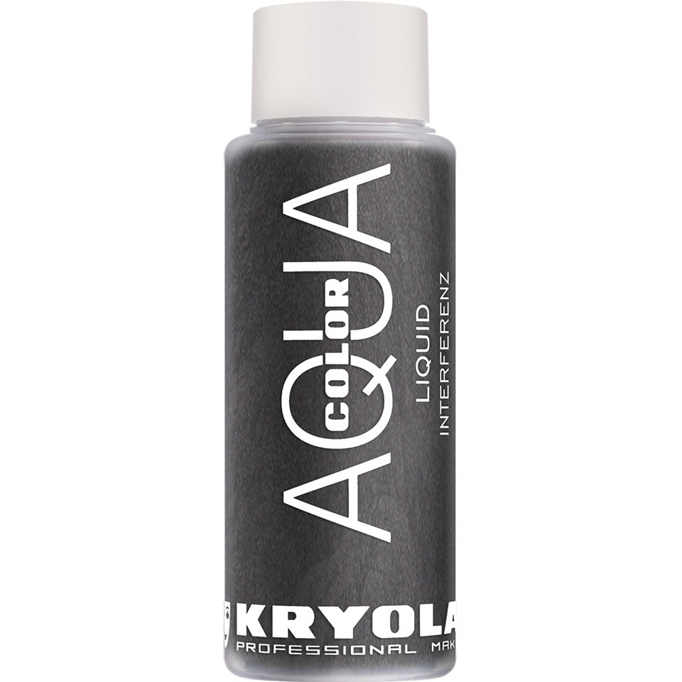 KRYOLAN Aquacolor Liquid Interferenz silver G – flüssiges Perlglanz-Make-up, 30ml, Flasche