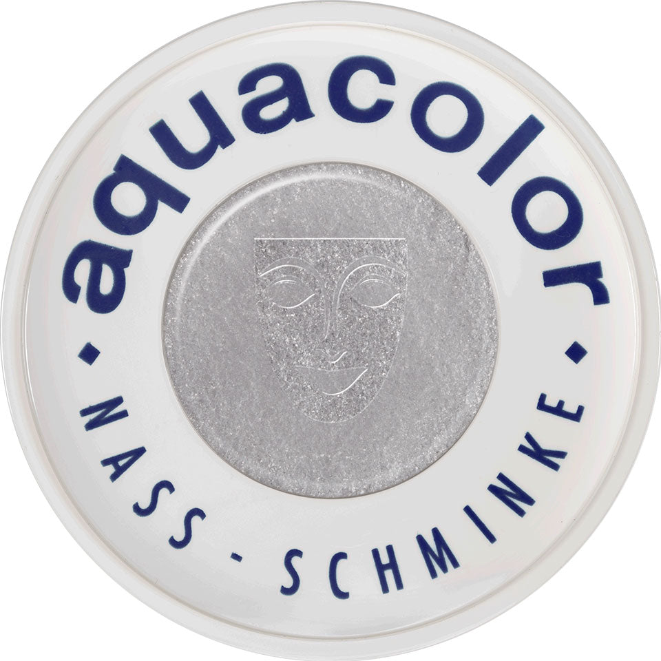 KRYOLAN Aquacolor Metallic silber – Kompaktschminke für Gesicht & Körper, 30ml