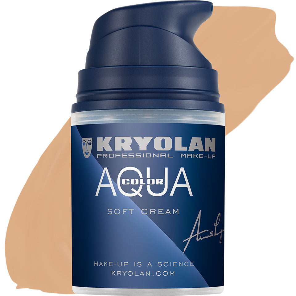 KRYOLAN Aquacolor Soft Cream 2W – Liquid Face & Bodypaint, 50ml, Pumpspender