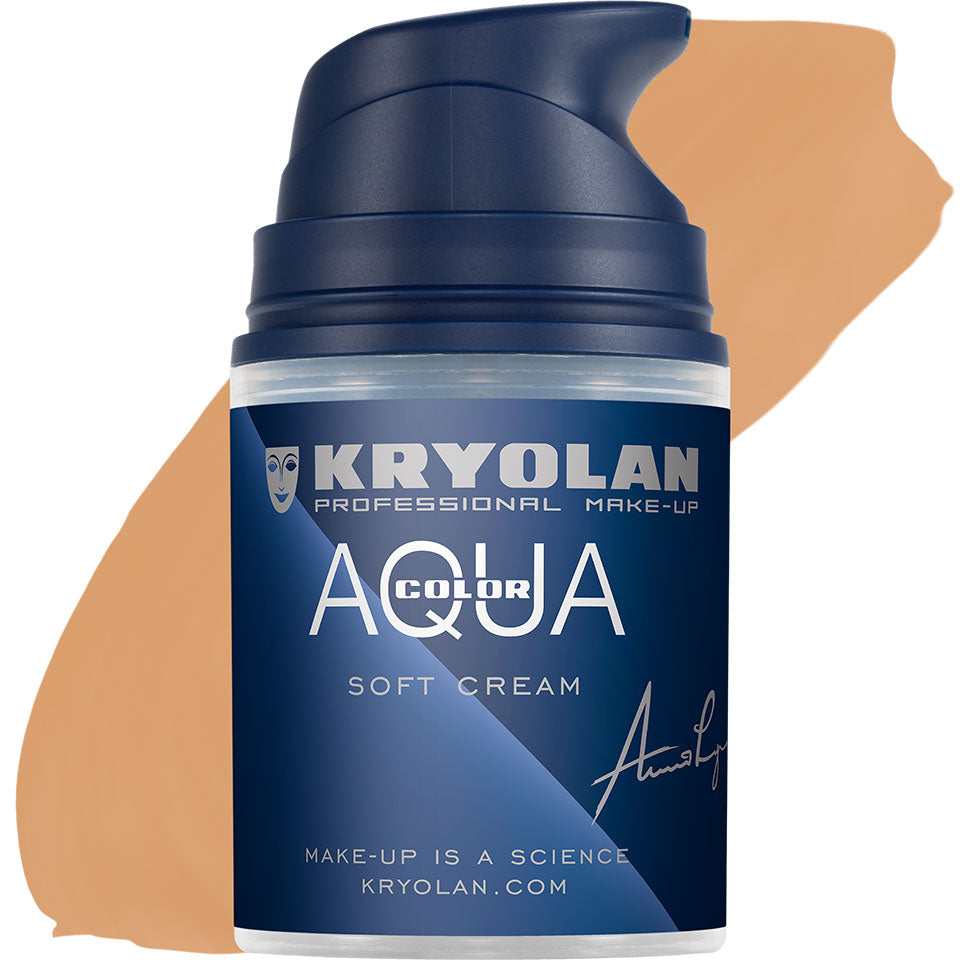 KRYOLAN Aquacolor Soft Cream 4W – Liquid Face & Bodypaint, 50ml, Pumpspender