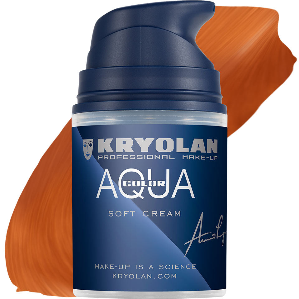 KRYOLAN Aquacolor Soft Cream copper – Liquid Face & Bodypaint, 50ml, Pumpspender